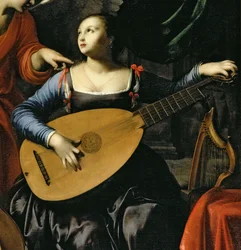 Santa Cecilia y el ángel (detalle)